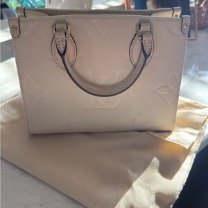 Louis Vuitton Cream Satchel Bag